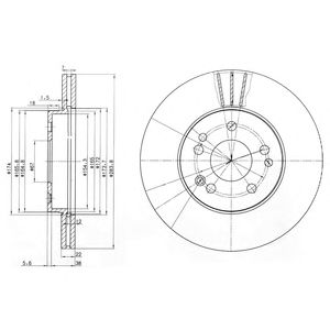 DELPHI bg2345 -  Тормозной диск