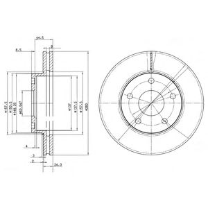 DELPHI bg2346 -  Тормозной диск