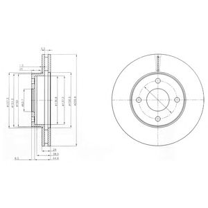 DELPHI bg2350 -  Тормозной диск