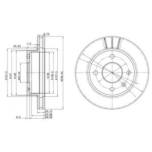 DELPHI bg2367 -  Тормозной диск