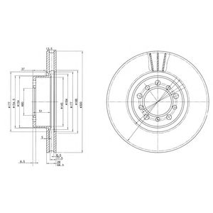 DELPHI bg2372 -  Тормозной диск