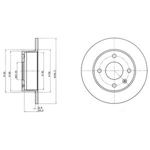 DELPHI bg2376 -  Тормозной диск