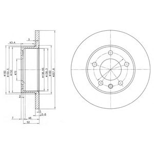 DELPHI bg2380 -  Тормозной диск