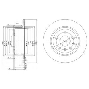 DELPHI bg2381 -  Тормозной диск