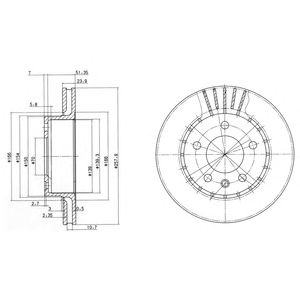 DELPHI bg2384 -  Тормозной диск