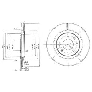 DELPHI bg2387 -  Тормозной диск