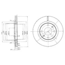 DELPHI bg2387c -  Диск тормозной вентилируемый