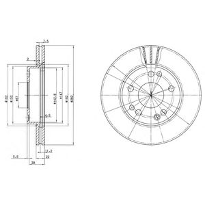 DELPHI bg2397 -  Тормозной диск
