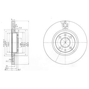 DELPHI bg2407 -  Тормозной диск