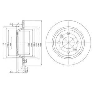 DELPHI bg2420 -  Тормозной диск
