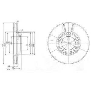 DELPHI bg2423 -  Тормозной диск