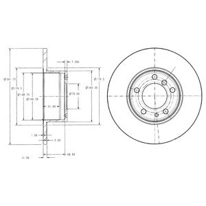 DELPHI bg2430 -  Тормозной диск