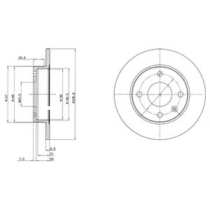 DELPHI bg2439 -  Тормозной диск