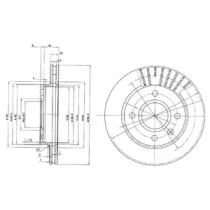 DELPHI bg2440c -  Диск тормозной вентилируемый