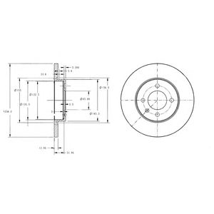 DELPHI bg2454 -  Тормозной диск