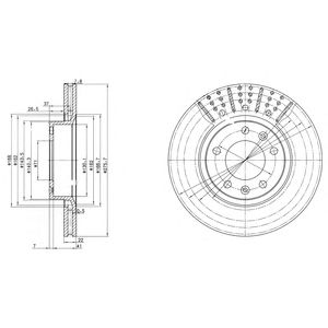 DELPHI bg2460 -  Тормозной диск