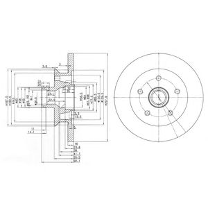 DELPHI bg2468 -  Тормозной диск