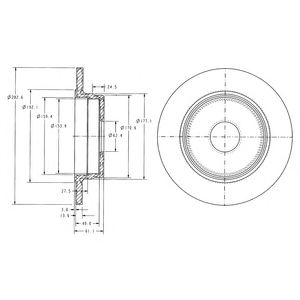 DELPHI bg2510 -  Тормозной диск