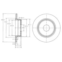 DELPHI bg2510c -  Тормозной диск