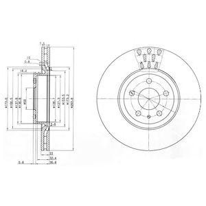 DELPHI bg2512 -  Тормозной диск
