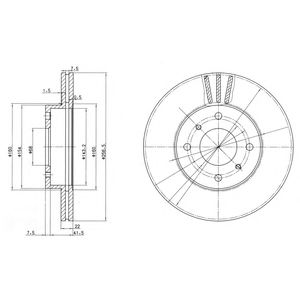 DELPHI bg2567 -  Тормозной диск