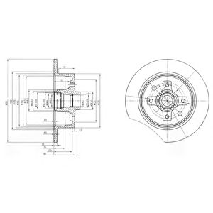 DELPHI bg2571 -  Тормозной диск