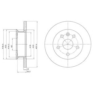 DELPHI bg2602 -  Тормозной диск