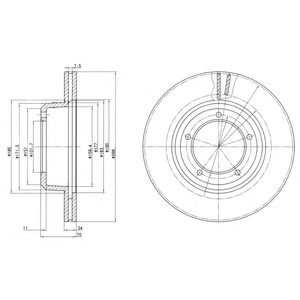 DELPHI bg2612 -  Тормозной диск