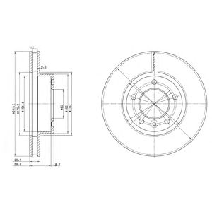 DELPHI bg2613 -  Тормозной диск