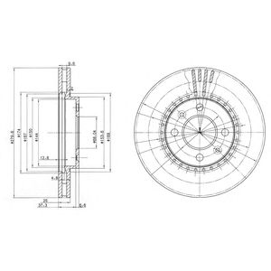 DELPHI bg2619 -  Тормозной диск