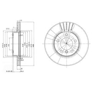 DELPHI bg2623 -  Тормозной диск