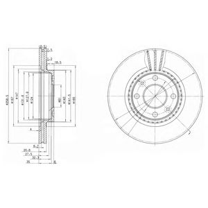 DELPHI bg2625 -  Тормозной диск