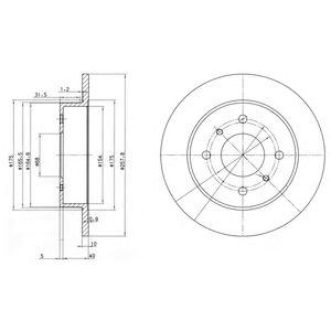 DELPHI bg2633 -  Тормозной диск