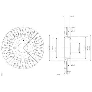 DELPHI bg2636 -  Тормозной диск