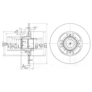 DELPHI bg2638 -  Тормозной диск