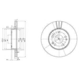 DELPHI bg2677 -  Тормозной диск