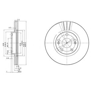 DELPHI bg2697 -  Тормозной диск