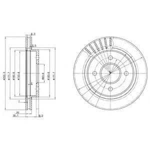 DELPHI bg2700 -  Тормозной диск