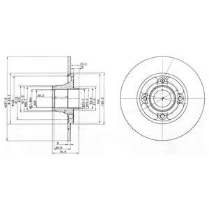 DELPHI bg2702 -  Тормозной диск