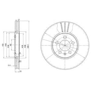 DELPHI bg2729 -  Тормозной диск