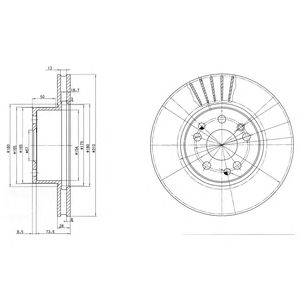 DELPHI bg2737 -  Тормозной диск