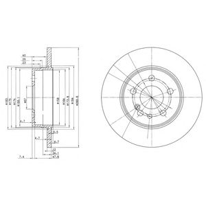 DELPHI bg2738 -  Тормозной диск