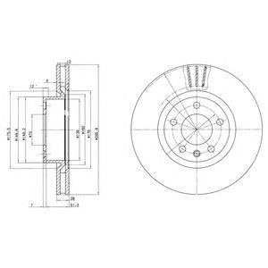 DELPHI bg2742 -  Тормозной диск