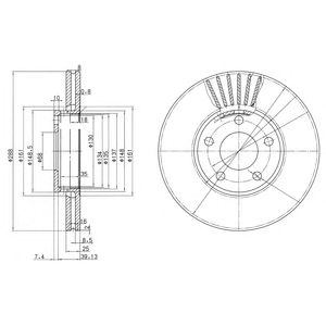 DELPHI bg2745 -  Тормозной диск