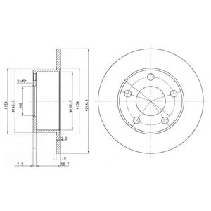 DELPHI bg2746 -  Тормозной диск