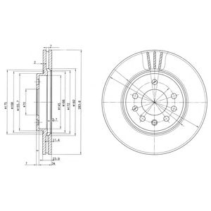 DELPHI bg2750 -  Тормозной диск