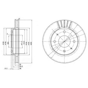 DELPHI bg2763 -  Тормозной диск