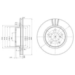 DELPHI bg2767 -  Тормозной диск