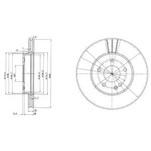 DELPHI bg2768 -  Тормозной диск