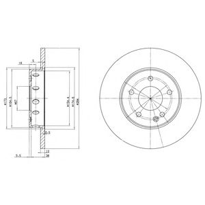 DELPHI bg2769 -  Тормозной диск